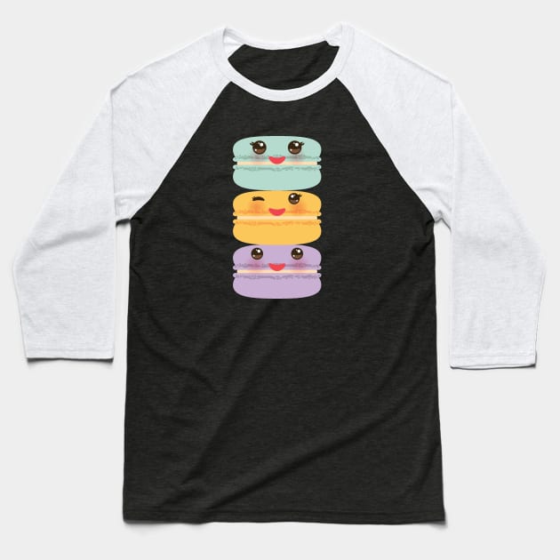 Kawaii macaroon Baseball T-Shirt by EkaterinaP